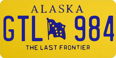 AK license plate GTL984