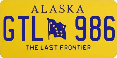 AK license plate GTL986