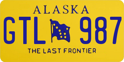 AK license plate GTL987