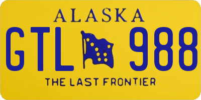 AK license plate GTL988