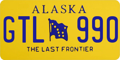 AK license plate GTL990