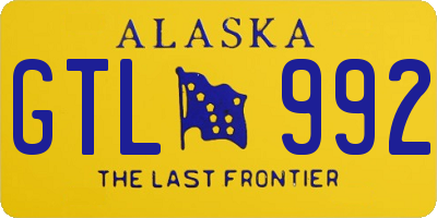 AK license plate GTL992