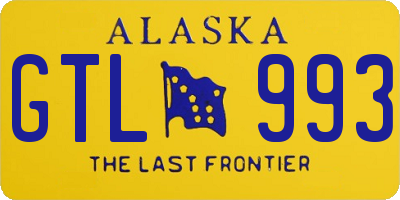 AK license plate GTL993