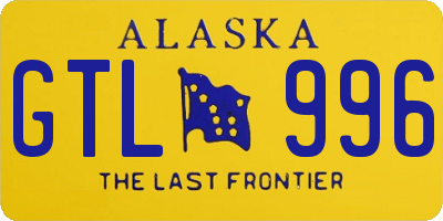 AK license plate GTL996