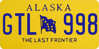 AK license plate GTL998