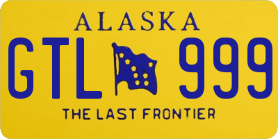 AK license plate GTL999