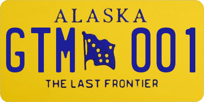 AK license plate GTM001