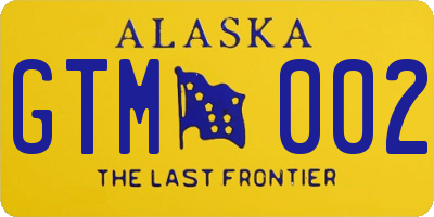 AK license plate GTM002