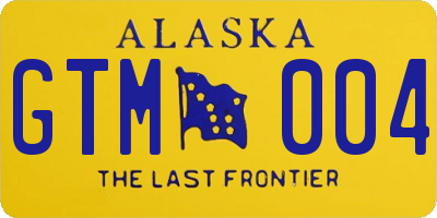 AK license plate GTM004