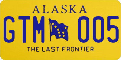 AK license plate GTM005