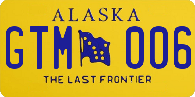 AK license plate GTM006