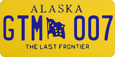 AK license plate GTM007