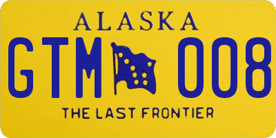 AK license plate GTM008