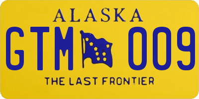 AK license plate GTM009