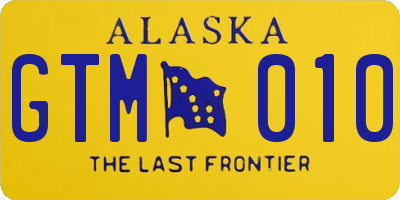 AK license plate GTM010