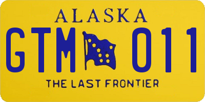 AK license plate GTM011