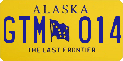 AK license plate GTM014