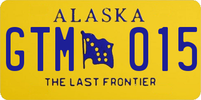 AK license plate GTM015