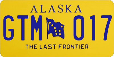 AK license plate GTM017