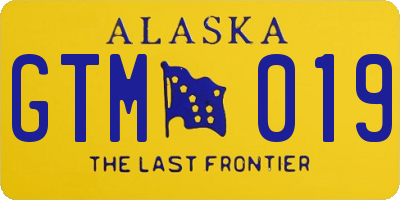 AK license plate GTM019