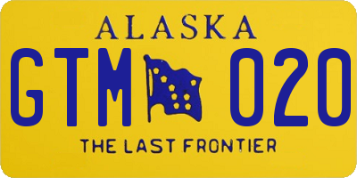 AK license plate GTM020