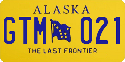 AK license plate GTM021