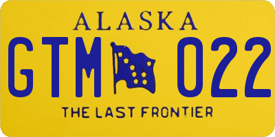 AK license plate GTM022