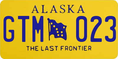 AK license plate GTM023