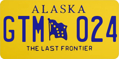 AK license plate GTM024