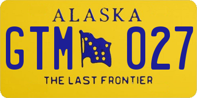 AK license plate GTM027