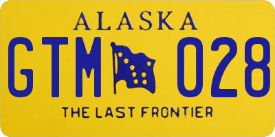 AK license plate GTM028