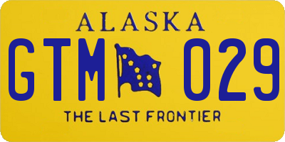 AK license plate GTM029