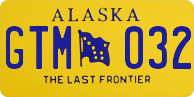 AK license plate GTM032