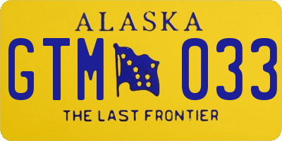 AK license plate GTM033