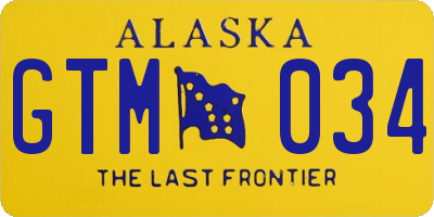 AK license plate GTM034