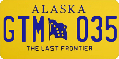 AK license plate GTM035