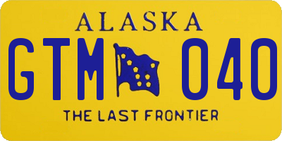 AK license plate GTM040