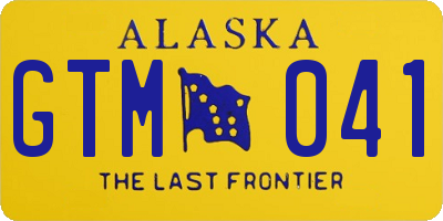 AK license plate GTM041