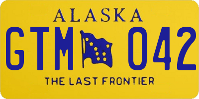 AK license plate GTM042