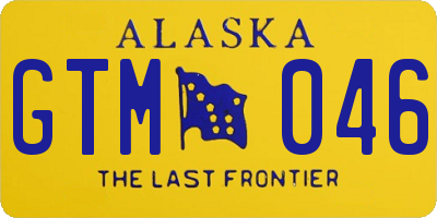 AK license plate GTM046