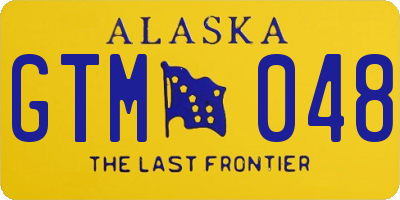 AK license plate GTM048