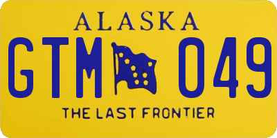 AK license plate GTM049