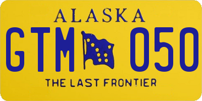 AK license plate GTM050