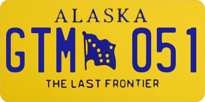 AK license plate GTM051