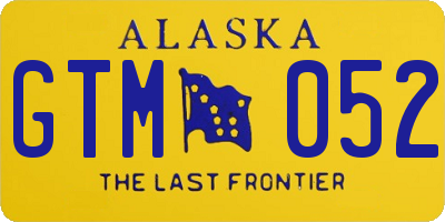 AK license plate GTM052