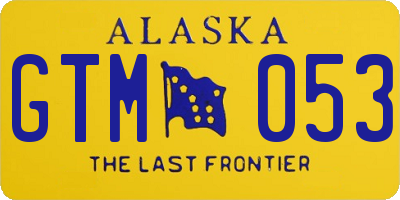 AK license plate GTM053