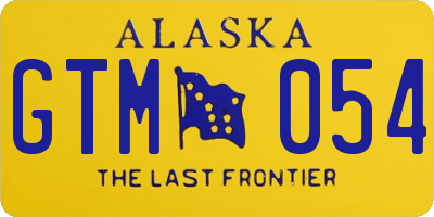 AK license plate GTM054