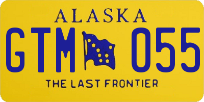 AK license plate GTM055