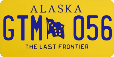 AK license plate GTM056