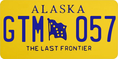 AK license plate GTM057